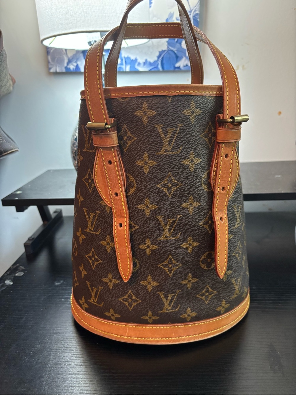 Authentic Louis Vuitton Vintage Monogram Bucket PM Shoulder Bag + Free Organizer